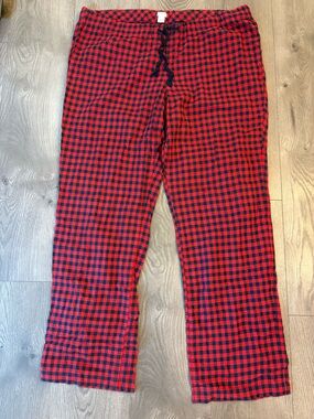 J. Crew 100% Cotton Red and Black Buffalo Plaid Men’s Pajama Pants